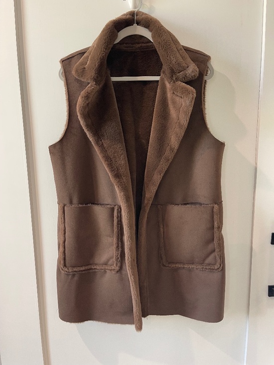 Lauren Ralph Lauren Jackets & Blazers - Lauren Ralph Lauren Women's Reversible Faux Shearling Brown Vest Size Large
